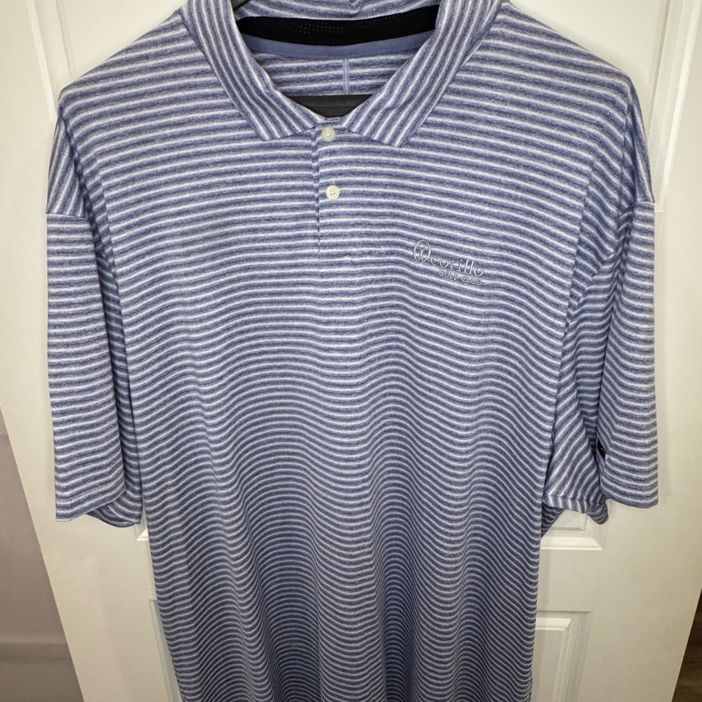 Nike “Tiger Woods Collection” Dri-Fit Polo in Blue and White